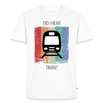 Train Railway Railroad Worker Trains Train Driver - Men's Premium Organic T-Shirt - white - Front - Nico (187cm)