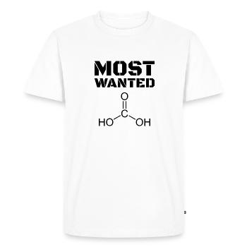 Acide carbonique H2CO3 le plus recherché Dicton amusant - T-shirt Premium bio Homme - blanc - Devant - Nico (187cm)