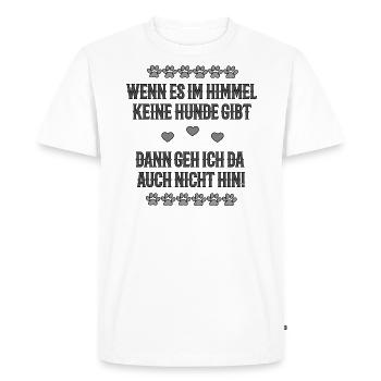 Drôle de dire un chien - Si c'est dans le ciel - T-shirt Premium bio Homme - blanc - Devant - Nico (187cm)