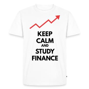 Argent et finances - T-shirt Premium bio Homme - blanc - Devant - Nico (187cm)