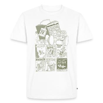 Magazimps - Men's Premium Organic T-Shirt - white - Front - Nico (187cm)