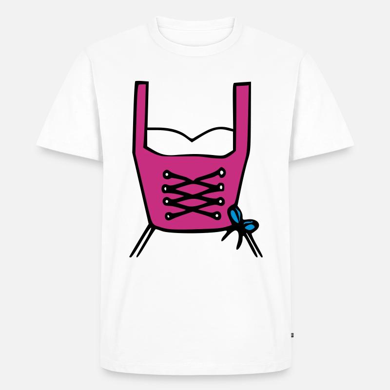 Dirndl - Männer Premium Bio T-Shirt - Weiß