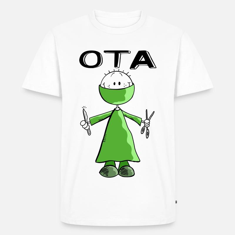 Operationstechnischer Assistent Strichmann - OTA - Männer Premium Bio T-Shirt - Weiß