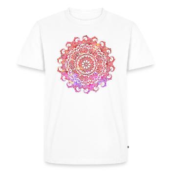 Mandala - T-shirt Premium bio Homme - blanc - Devant - Nico (187cm)