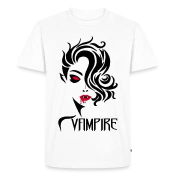 Vampire in the feminine - Men's Premium Organic T-Shirt - white - Front - Nico (187cm)