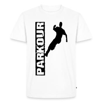 Parkour - Men's Premium Organic T-Shirt - white - Front - Nico (187cm)