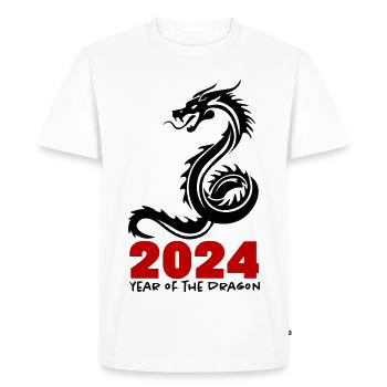 2024 - Men's Premium Organic T-Shirt - white - Front - Nico (187cm)