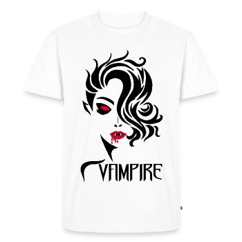 Female Vampire - Men's Premium Organic T-Shirt - white - Front - Nico (187cm)
