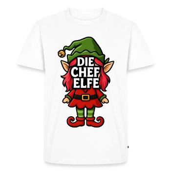 Chef Elf Tenue de Noël Famille - T-shirt Premium bio Homme - blanc - Devant - Nico (187cm)