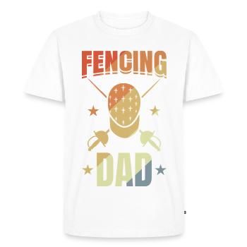 Funny fencing father - Men's Premium Organic T-Shirt - white - Front - Nico (187cm)