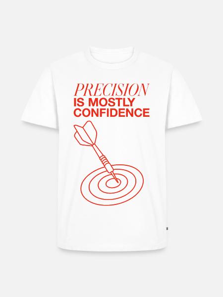 Darts – Precision Is Mostly Confidence - Männer Premium Bio T-Shirt - Weiß