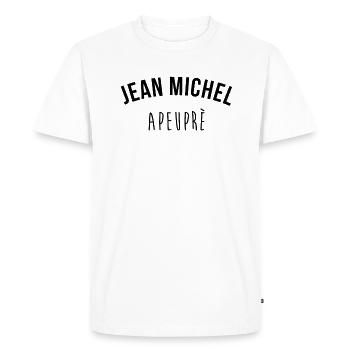 Jean Michel Apeuprès - T-shirt Premium bio Homme - blanc - Devant - Nico (187cm)