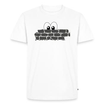 Behind the Wall - Men's Premium Organic T-Shirt - white - Front - Nico (187cm)