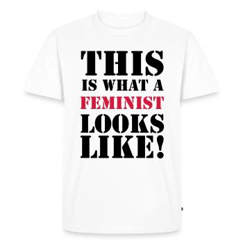 Feminist - T-shirt Premium bio Homme - blanc - Devant - Nico (187cm)