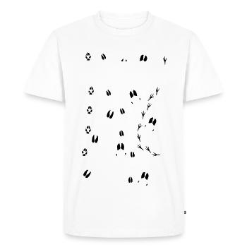 Mieux seul piste piste de lecture des pistes d'animaux tracker - T-shirt Premium bio Homme - blanc - Devant - Nico (187cm)