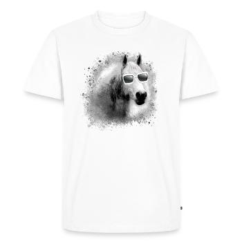 Mold, Horse,White Horse,Sunglasses - Men's Premium Organic T-Shirt - white - Front - Nico (187cm)