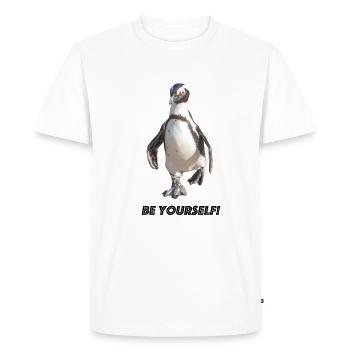 Pingouin be yourself - T-shirt Premium bio Homme - blanc - Devant - Nico (187cm)