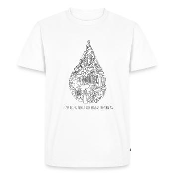 Symbole environnemental avec sort - T-shirt Premium bio Homme - blanc - Devant - Nico (187cm)