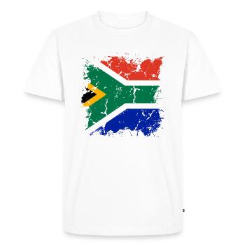 South Africa Flag Africa South African Flag - Men's Premium Organic T-Shirt - white - Front - Nico (187cm)
