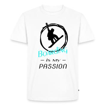 Boarding Snowboarding - Männer Premium Bio T-Shirt - Weiß - Vorne - Nico (187cm)