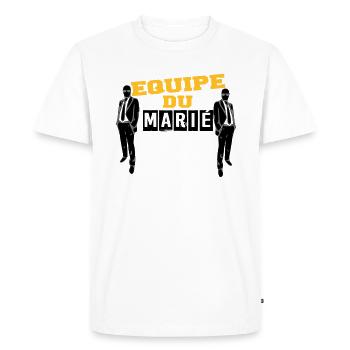 équipe marié 3 - T-shirt Premium bio Homme - blanc - Devant - Nico (187cm)