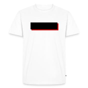 Emblème noir et rouge - T-shirt Premium bio Homme - blanc - Devant - Nico (187cm)