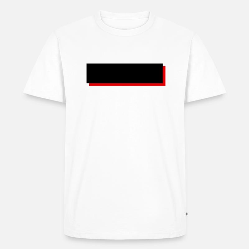 Schwarz-Rotes Emblem - Männer Premium Bio T-Shirt - Weiß