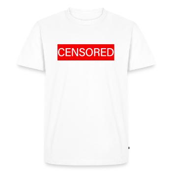CENSORED // Censuré - T-shirt Premium bio Homme - blanc - Devant - Nico (187cm)