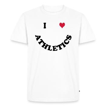 Athletics - Men's Premium Organic T-Shirt - white - Front - Nico (187cm)