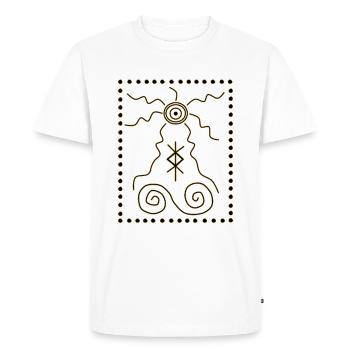 Symbols Shaman - Men's Premium Organic T-Shirt - white - Front - Nico (187cm)