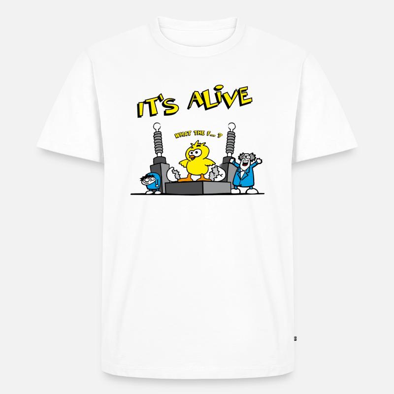 its_alive_chick_b - Männer Premium Bio T-Shirt - Weiß