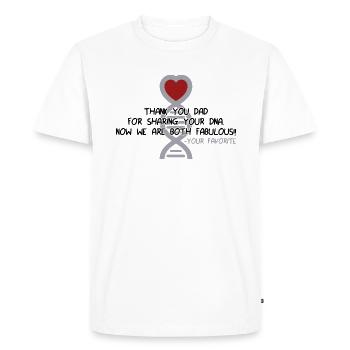 Thank You Dad! - Men's Premium Organic T-Shirt - white - Front - Nico (187cm)