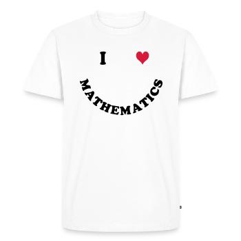 mathematics - Men's Premium Organic T-Shirt - white - Front - Nico (187cm)
