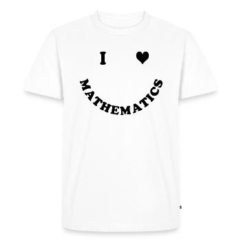 mathematics - Men's Premium Organic T-Shirt - white - Front - Nico (187cm)