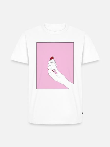 Cupcake - Männer Premium Bio T-Shirt - Weiß