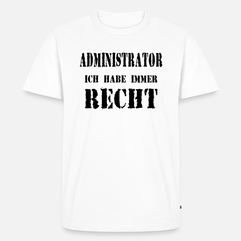 Administrator - Männer Premium Bio T-Shirt - Weiß