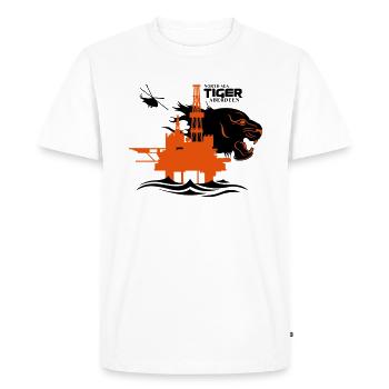 North Sea Tiger Oil Rig Platform Aberdeen - Men's Premium Organic T-Shirt - white - Front - Nico (187cm)