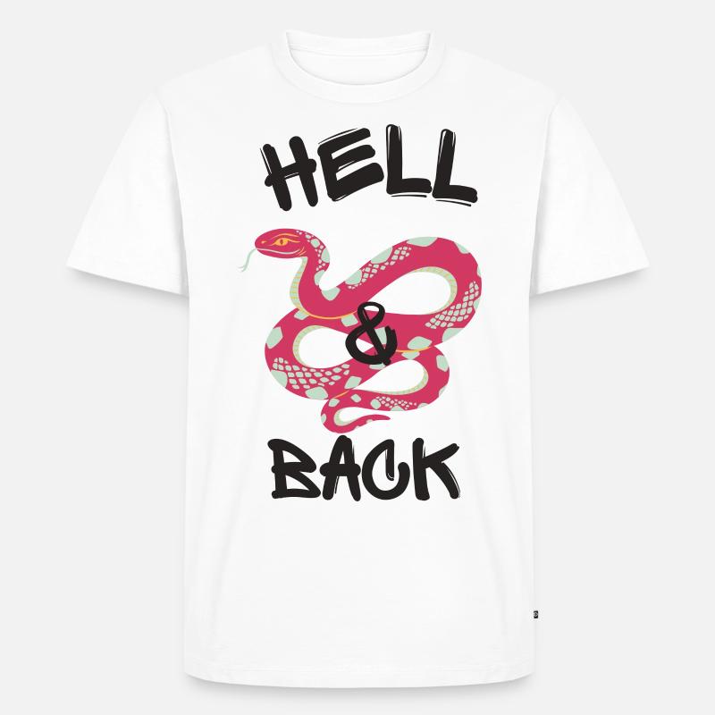 Hell and Back - Männer Premium Bio T-Shirt - Weiß