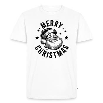 Joyeux Noël Père Noël - T-shirt Premium bio Homme - blanc - Devant - Nico (187cm)