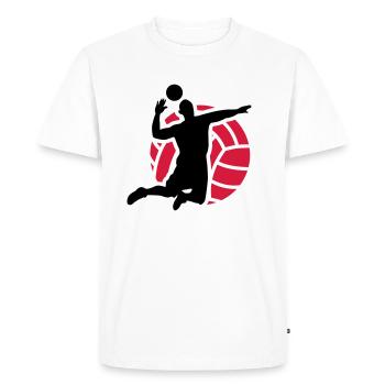 volleyball - T-shirt Premium bio Homme - blanc - Devant - Nico (187cm)