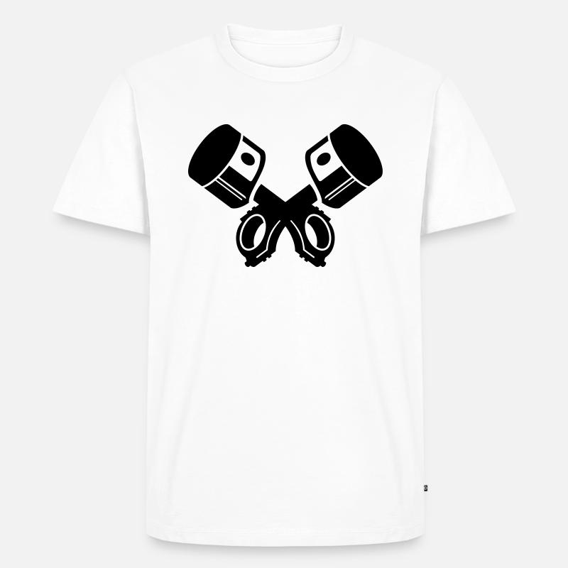 Kolben - Männer Premium Bio T-Shirt - Weiß