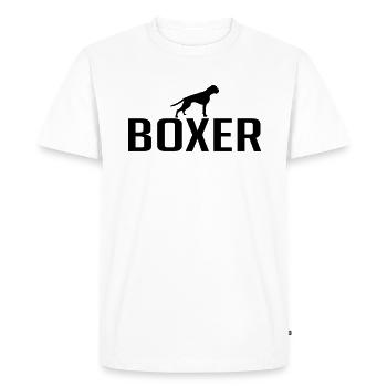 BOXER Chien Race Chiens Wilsigns - T-shirt Premium bio Homme - blanc - Devant - Nico (187cm)