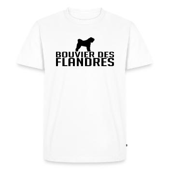 BOUVIER DES FLANDRES Chiens de race Chien Wilsigns - T-shirt Premium bio Homme - blanc - Devant - Nico (187cm)