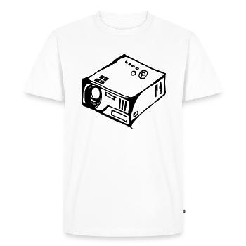 Beamer drawing gift idea - Men's Premium Organic T-Shirt - white - Front - Nico (187cm)