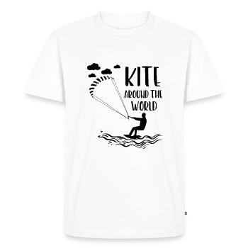 Vous aimez le kite, la planche à voile, le surf et tout - T-shirt Premium bio Homme - blanc - Devant - Nico (187cm)