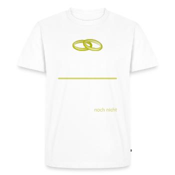 4 Jahre Verheiratet Seidene Hochzeit Geschenkidee - Männer Premium Bio T-Shirt - Weiß - Vorne - Nico (187cm)