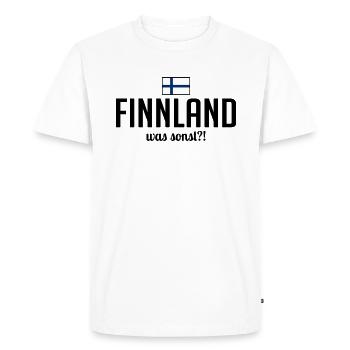 Finlande quoi d’autre dire vacances en Scandinavie - T-shirt Premium bio Homme - blanc - Devant - Nico (187cm)