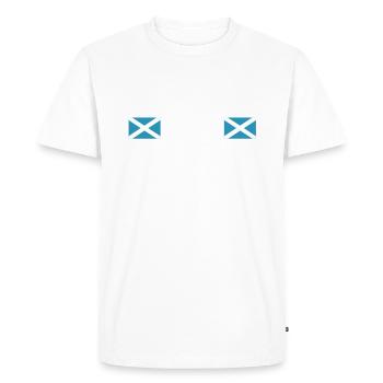 Scotland´s "Rampant Lion" - Männer Premium Bio T-Shirt - Weiß - Vorne - Nico (187cm)
