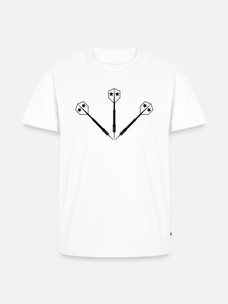 Darts Dartpfeil Dartpfeile 2c - Men's Premium Organic T-Shirt - white