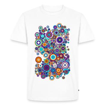 Cercles colorés - T-shirt Premium bio Homme - blanc - Devant - Nico (187cm)